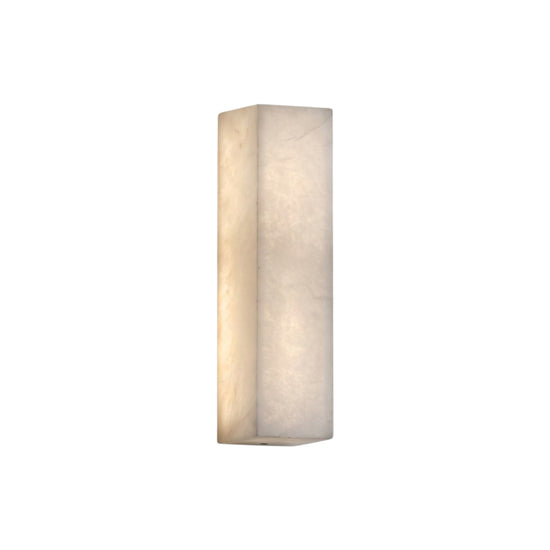 Valmera LED Slim Vertical Alabaster Wall Light - Small Soft White