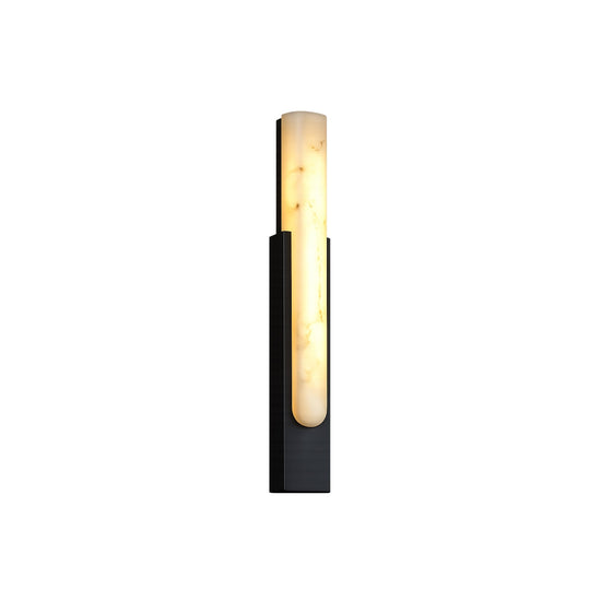Nerava LED Small Segmented Alabaster Wall Light - Black