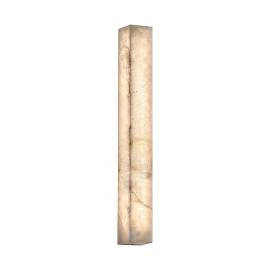 Valmera LED Slim Vertical Alabaster Wall Light - Soft White