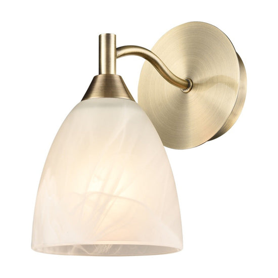 Emmy Bronze Alabaster Glass Wall Light