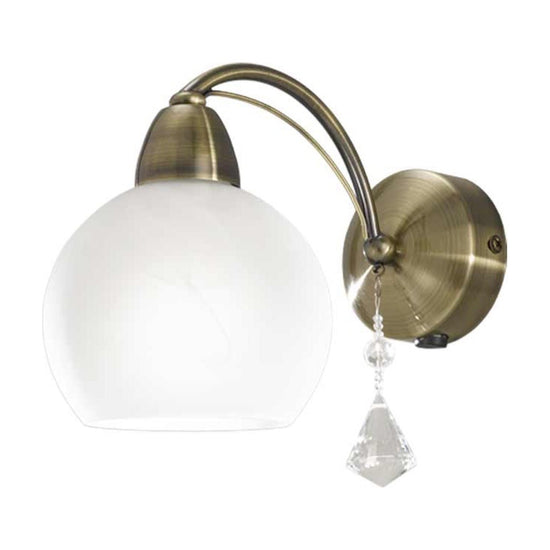 Thea Bronze Crystal Glass Wall Light