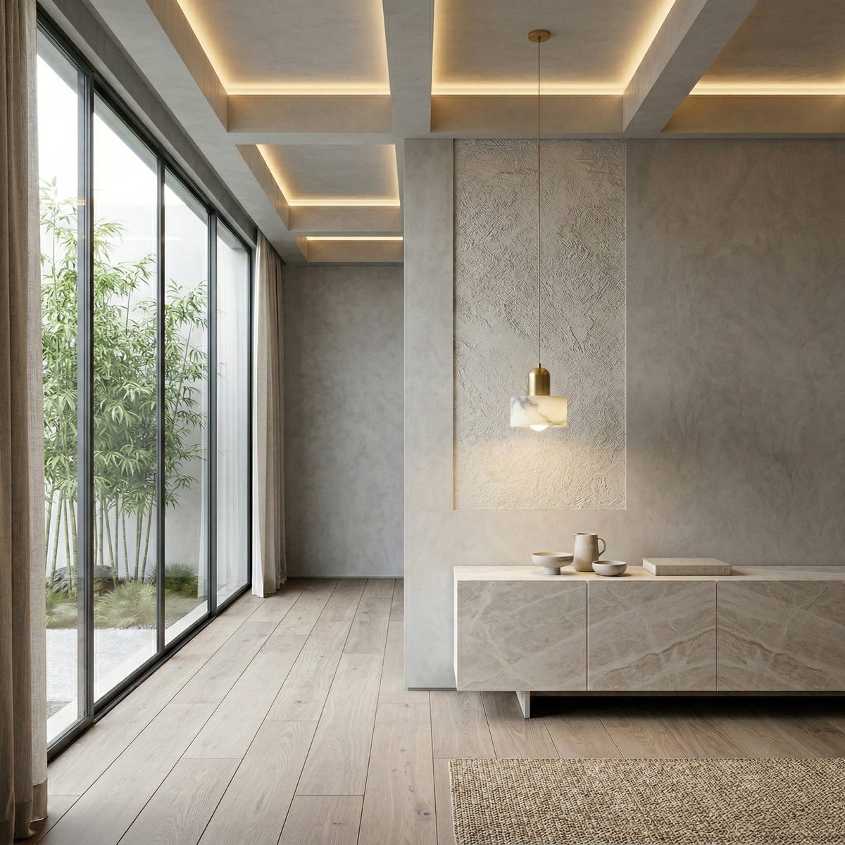 Dorvex 1 Light Alabaster Pendant - Soft White & Brushed Brass