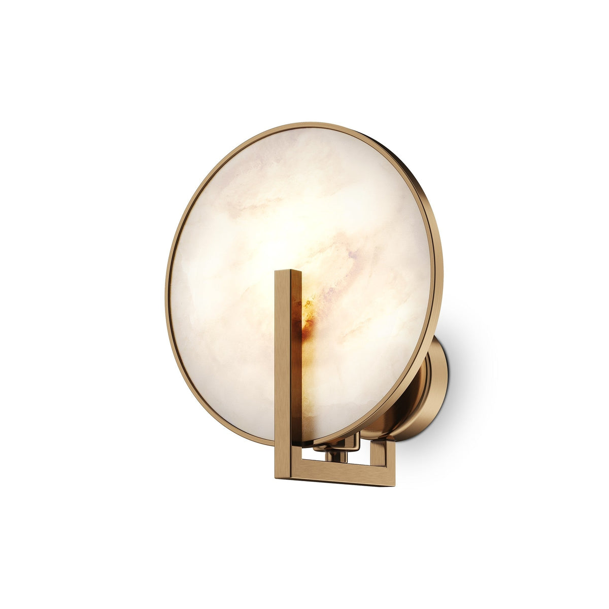 Marmo Wall Light - Gold & Round Natural Stone