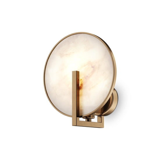 Marmo Wall Light - Gold & Round Natural Stone