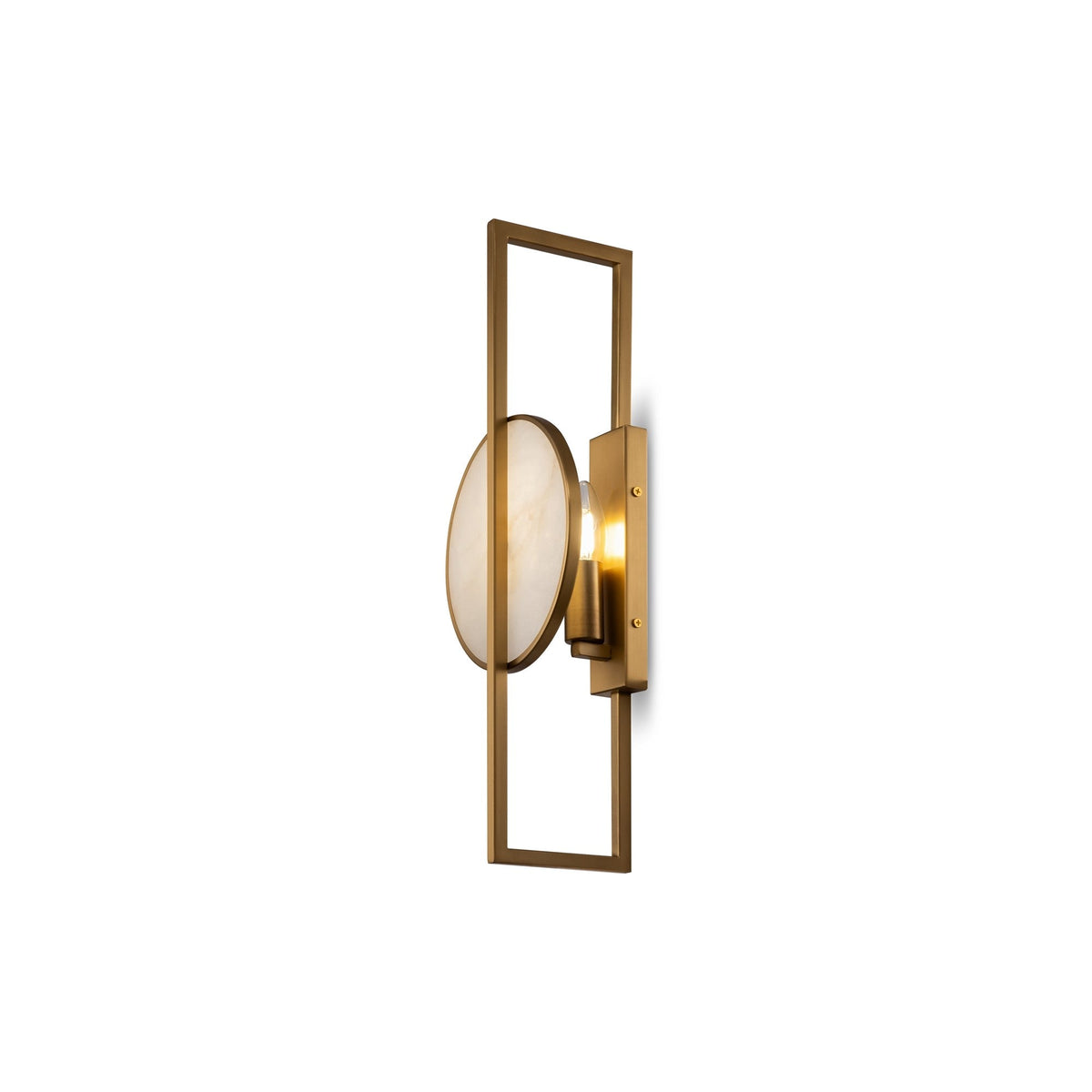 Marmo Wall Light - Gold Frame with Natural Stone Slab