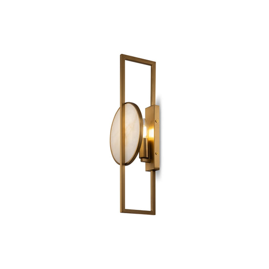 Marmo Wall Light - Gold Frame with Natural Stone Slab