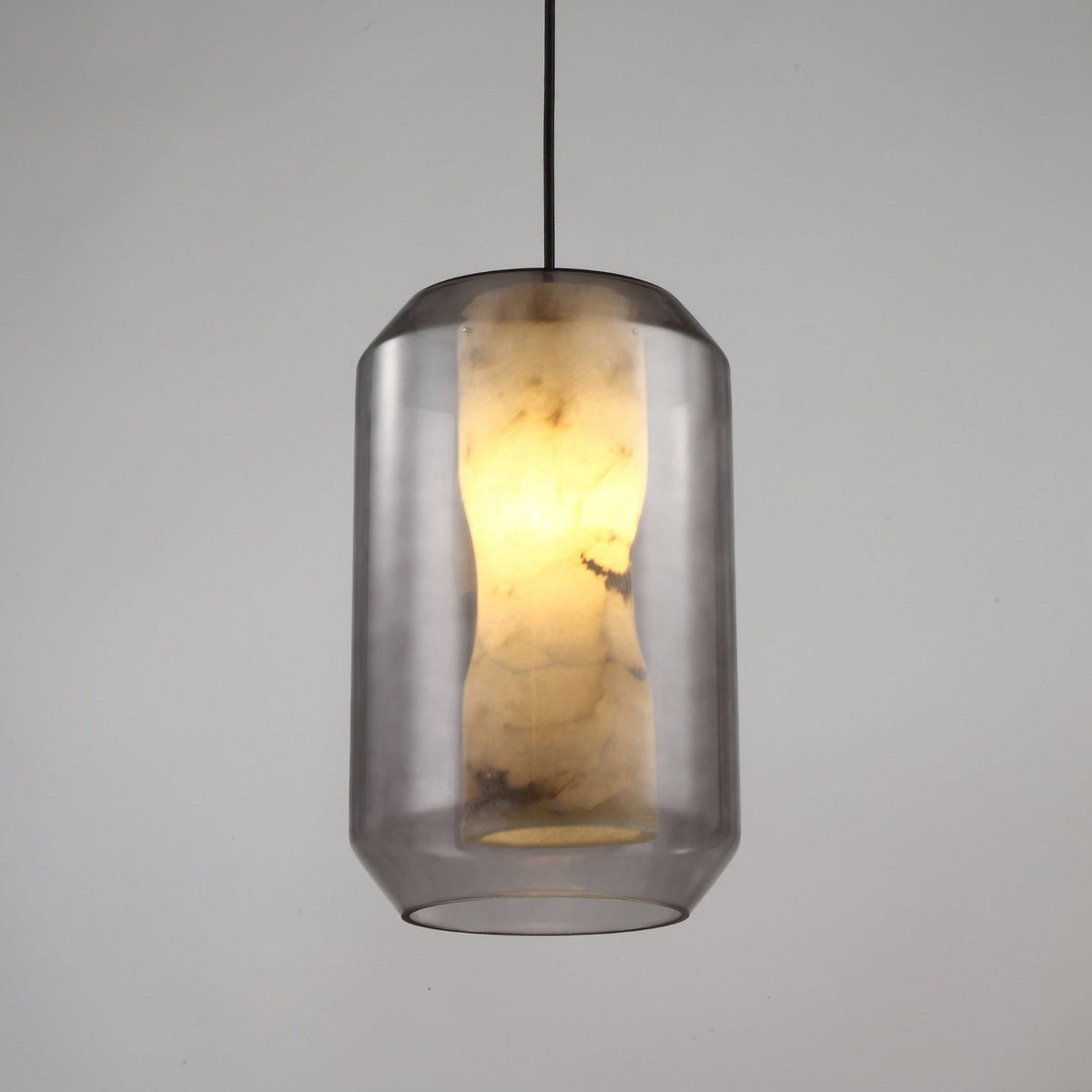 Vale Faceted Alabaster Pendant Light - Soft White