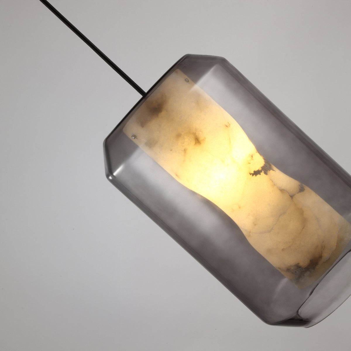 Vale Faceted Alabaster Pendant Light - Soft White