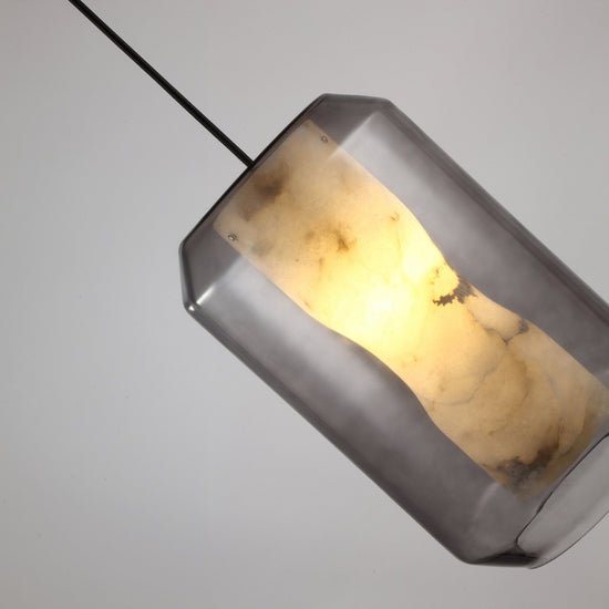 Vale Faceted Alabaster Pendant Light - Soft White