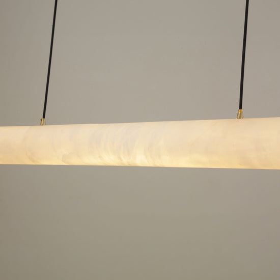 Zareon LED Large Linear Alabaster Chandelier - Soft White
