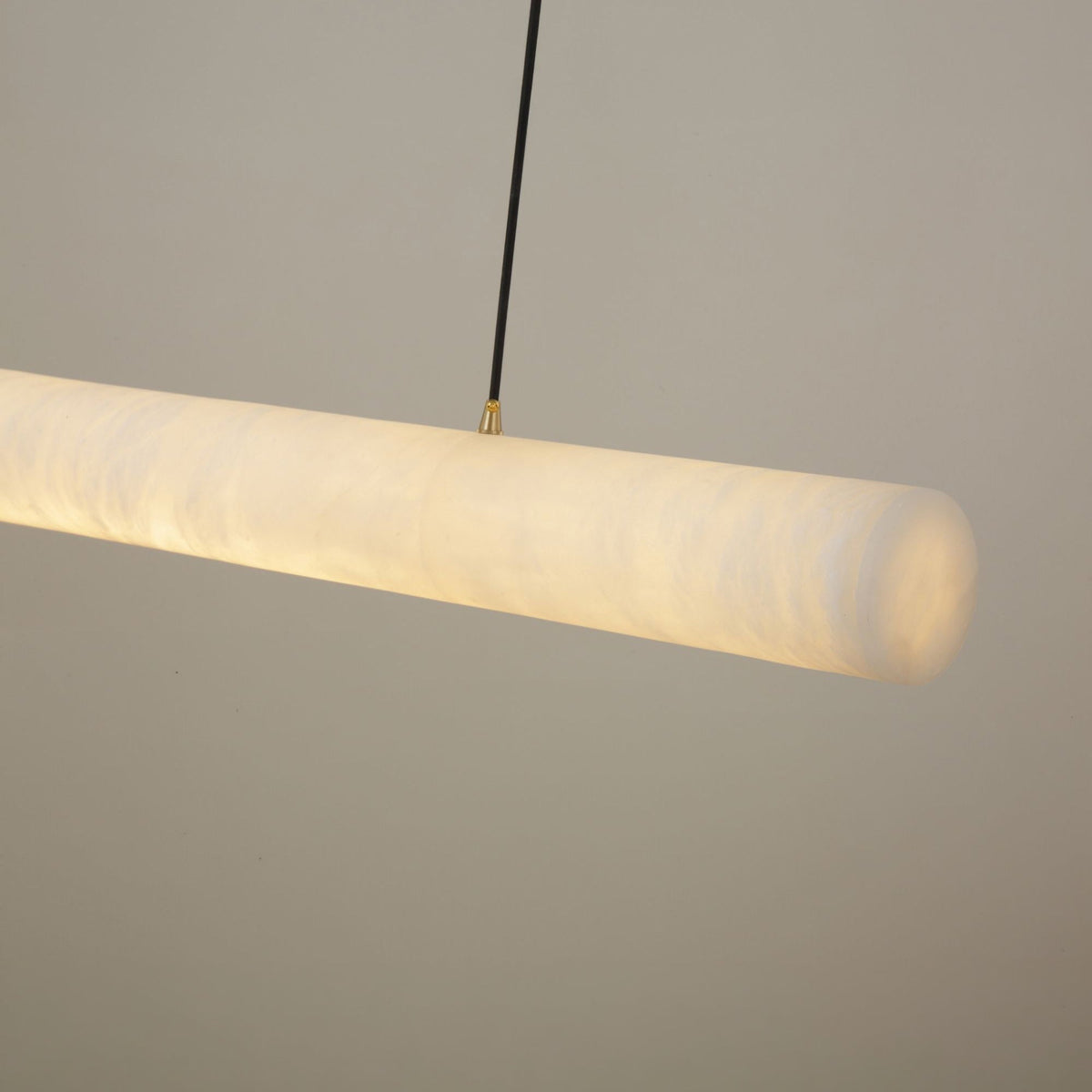 Zareon LED Large Linear Alabaster Chandelier - Soft White