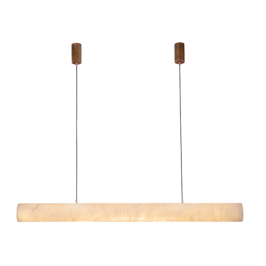 Zareon LED Large Linear Alabaster Chandelier - Soft White