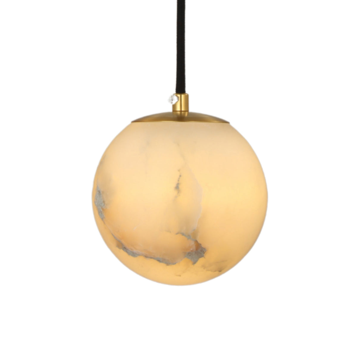 Lyvane 1 Light Medium Globe Alabaster Pendant - Soft White