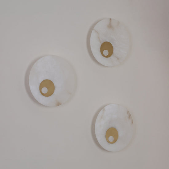 Selvana LED Small Alabaster Wall Light - Soft White