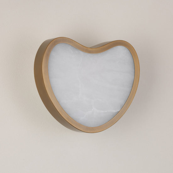 Marea LED Alabaster Wall Light - Brushed Brass