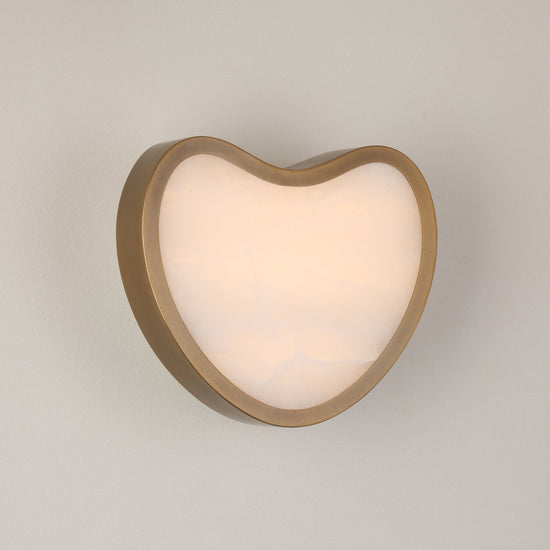 Marea LED Alabaster Wall Light - Brushed Brass