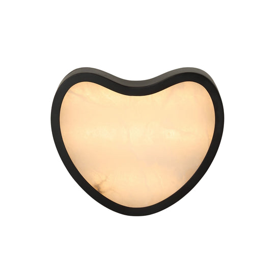 Marea LED Alabaster Wall Light - Matte Black