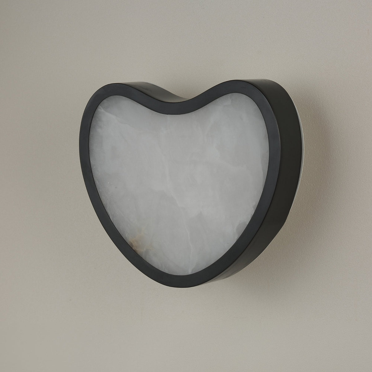 Marea LED Alabaster Wall Light - Matte Black