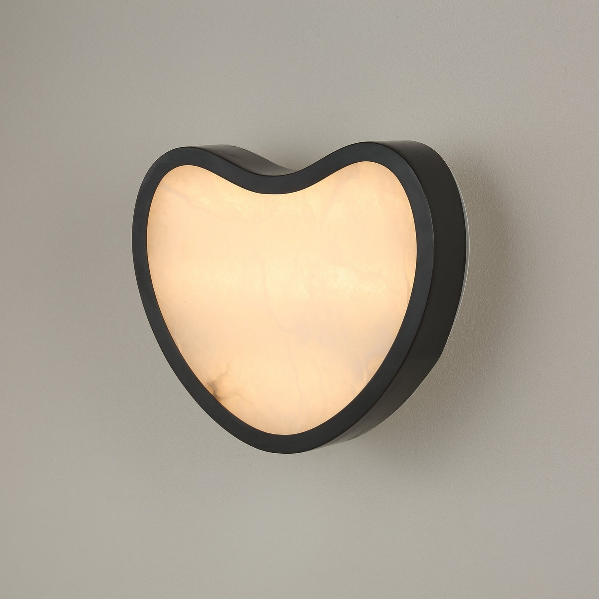 Marea LED Alabaster Wall Light - Matte Black