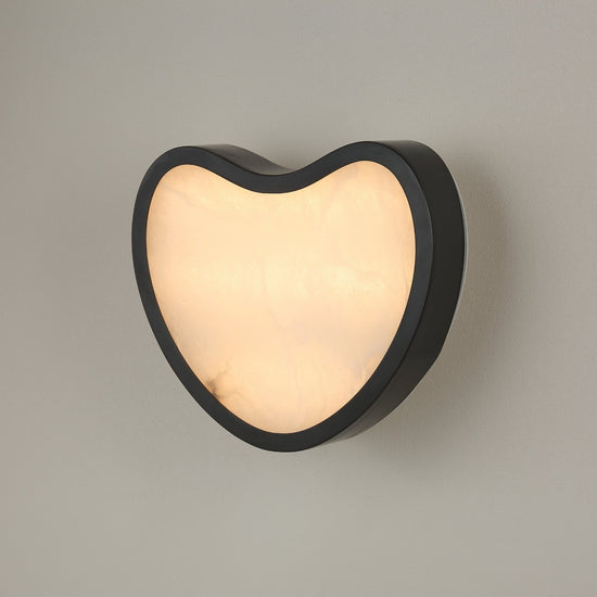 Marea LED Alabaster Wall Light - Matte Black
