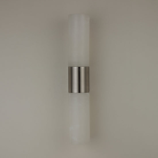 Fiora LED Alabaster Wall Light - Satin Nickel