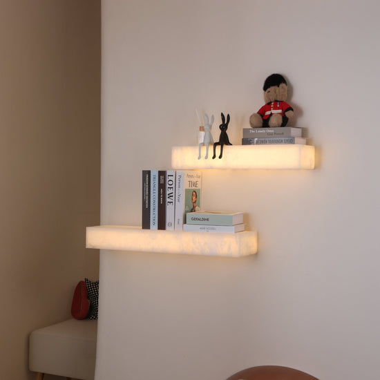Kate LED Large Alabaster Shelf Light - Soft White