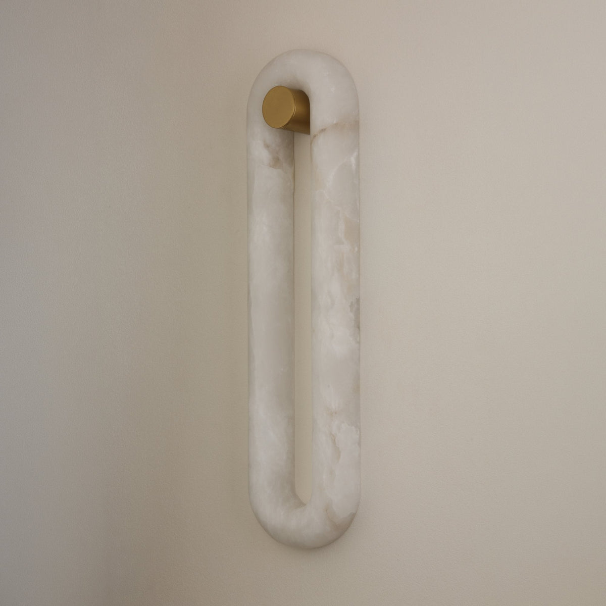 Serava LED Alabaster Wall Light Large - Soft White