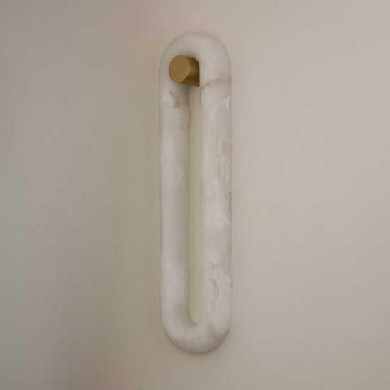 Serava LED Alabaster Wall Light Large - Soft White