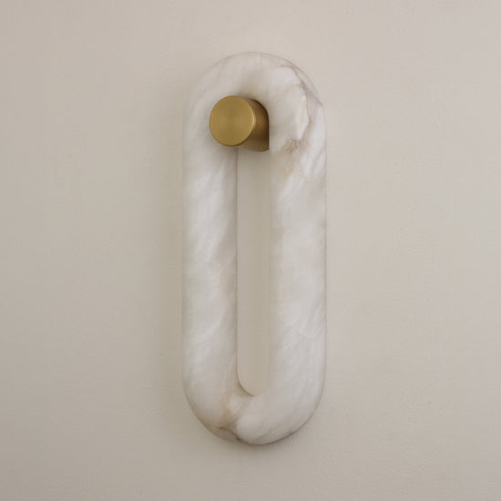 Serava LED Small Alabaster Wall Light - Soft White