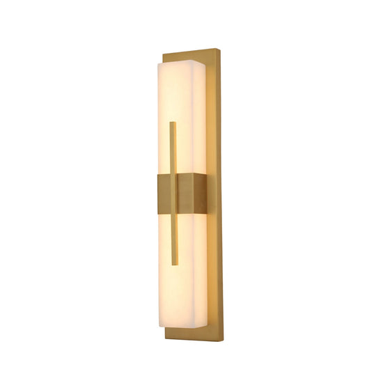 Caldera LED Alabaster Wall Light Large - Brushed Brass