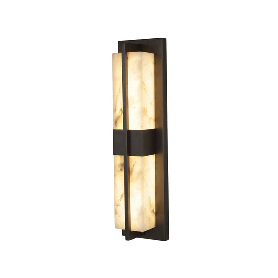 Caldera LED Alabaster Wall Light Small - Matt Black