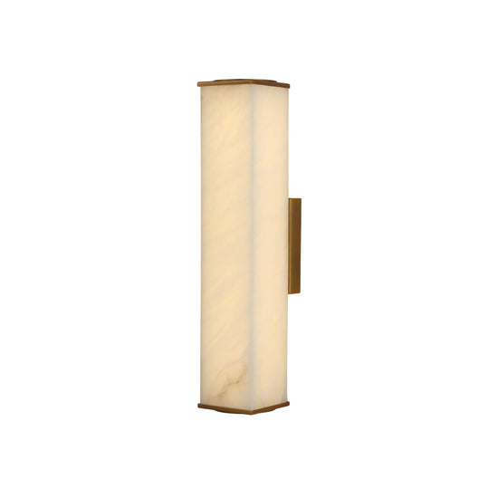 Valmere LED Small Linear Alabaster Wall Light - Soft White