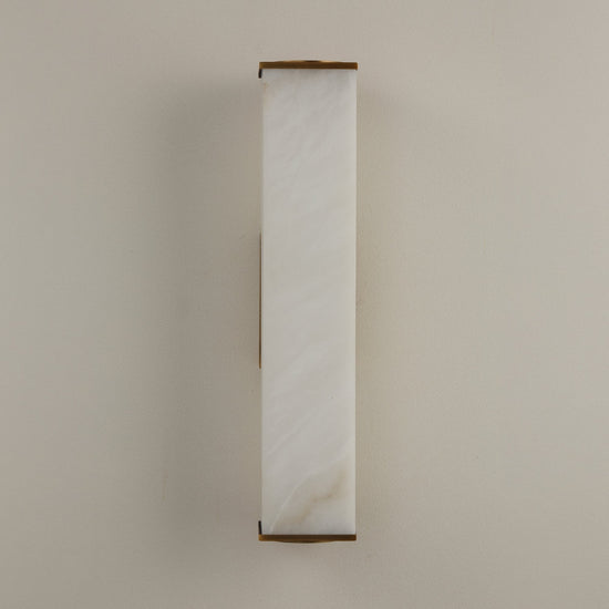 Valmere LED Large Linear Alabaster Wall Light - Soft White