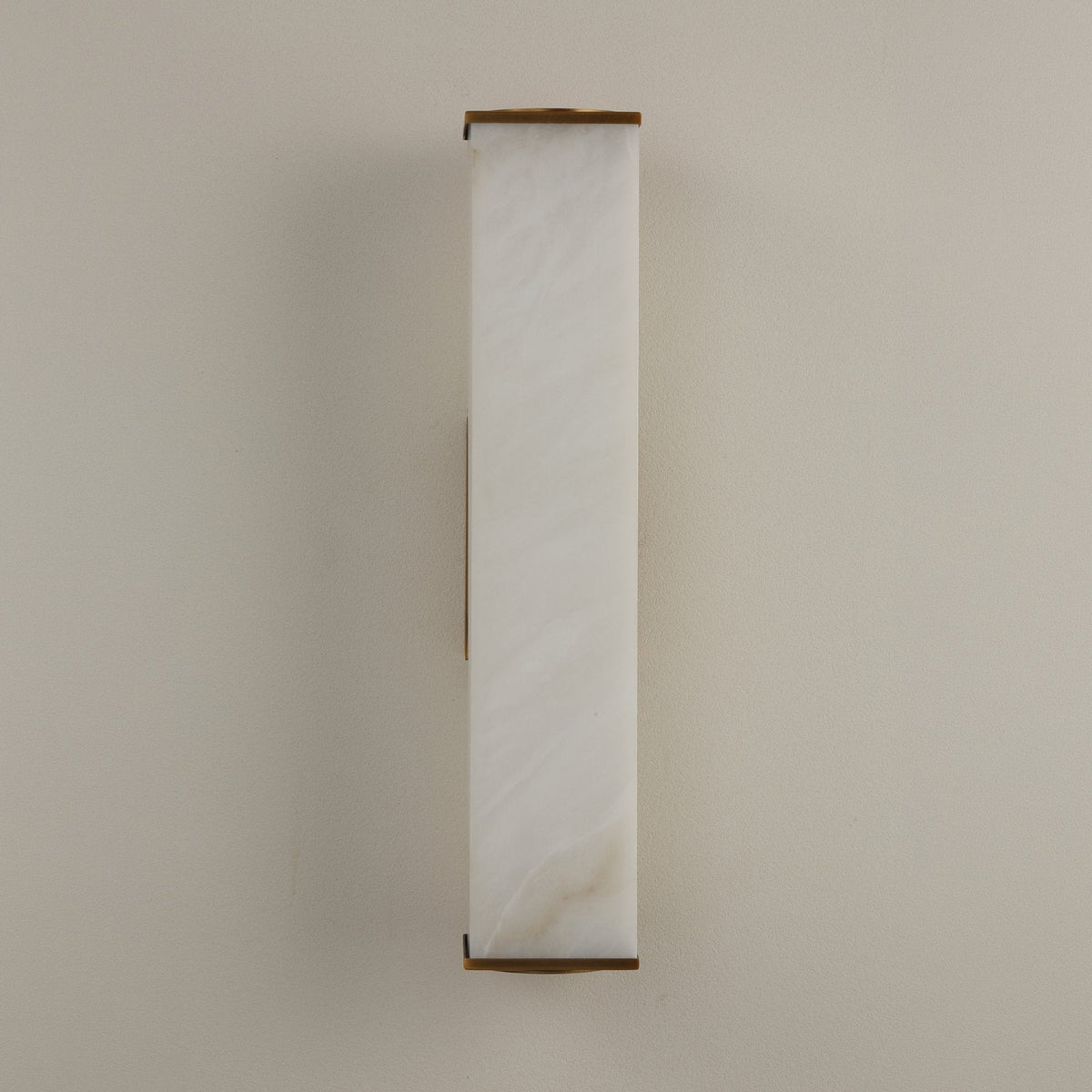 Valmere LED Small Linear Alabaster Wall Light - Soft White