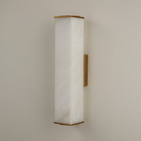 Valmere LED Large Linear Alabaster Wall Light - Soft White