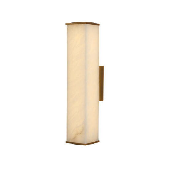 Valmere LED Linear Alabaster Wall Light - Soft White & Brass