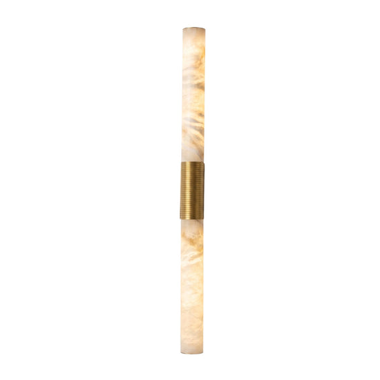 Eryon LED Large Alabaster Wall Light - Brushed Brass