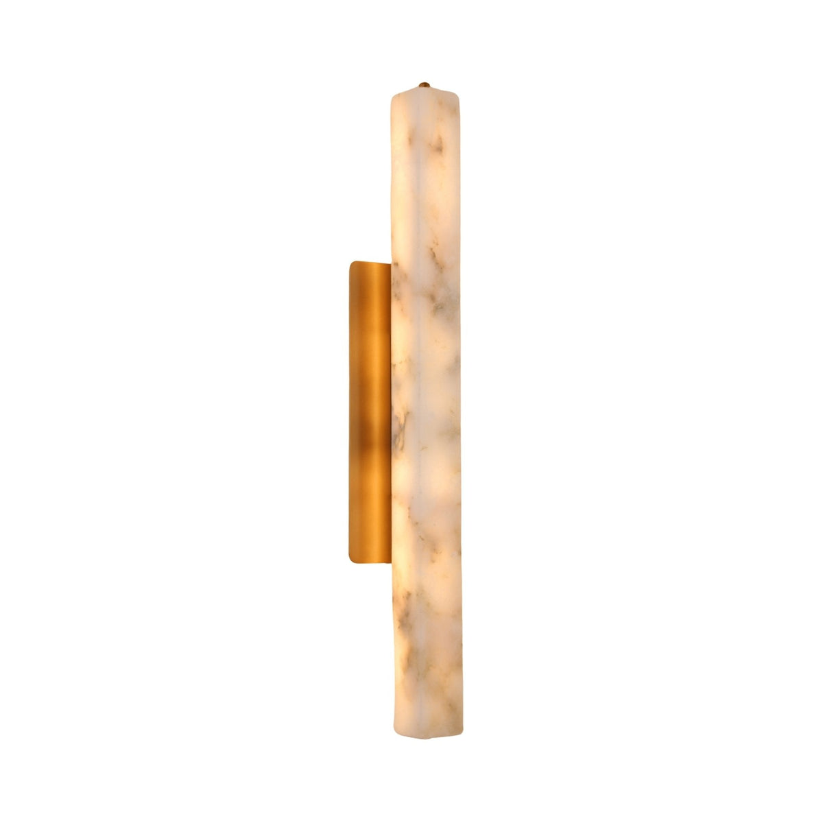 Selvara LED Large Alabaster Wall Light - Brushed Brass