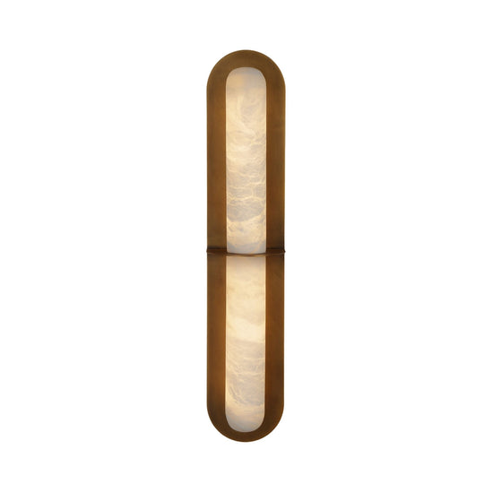 Eliora LED Alabaster Wall Light - Brushed Brass