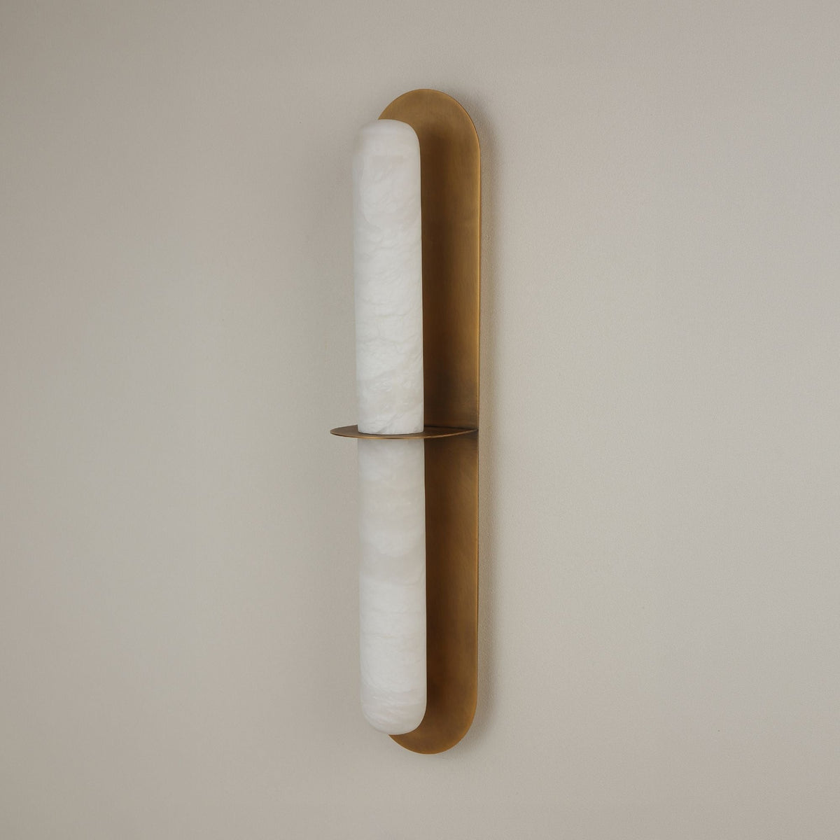 Eliora LED Alabaster Wall Light - Brushed Brass