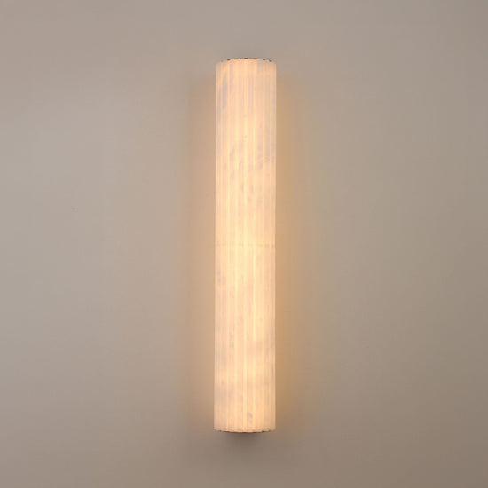 Zenvia LED Alabaster Wall Light - Brushed Brass