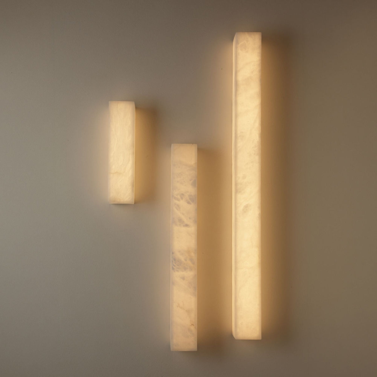 Aureline LED Extra Large Alabaster Column Wall Light - Soft White