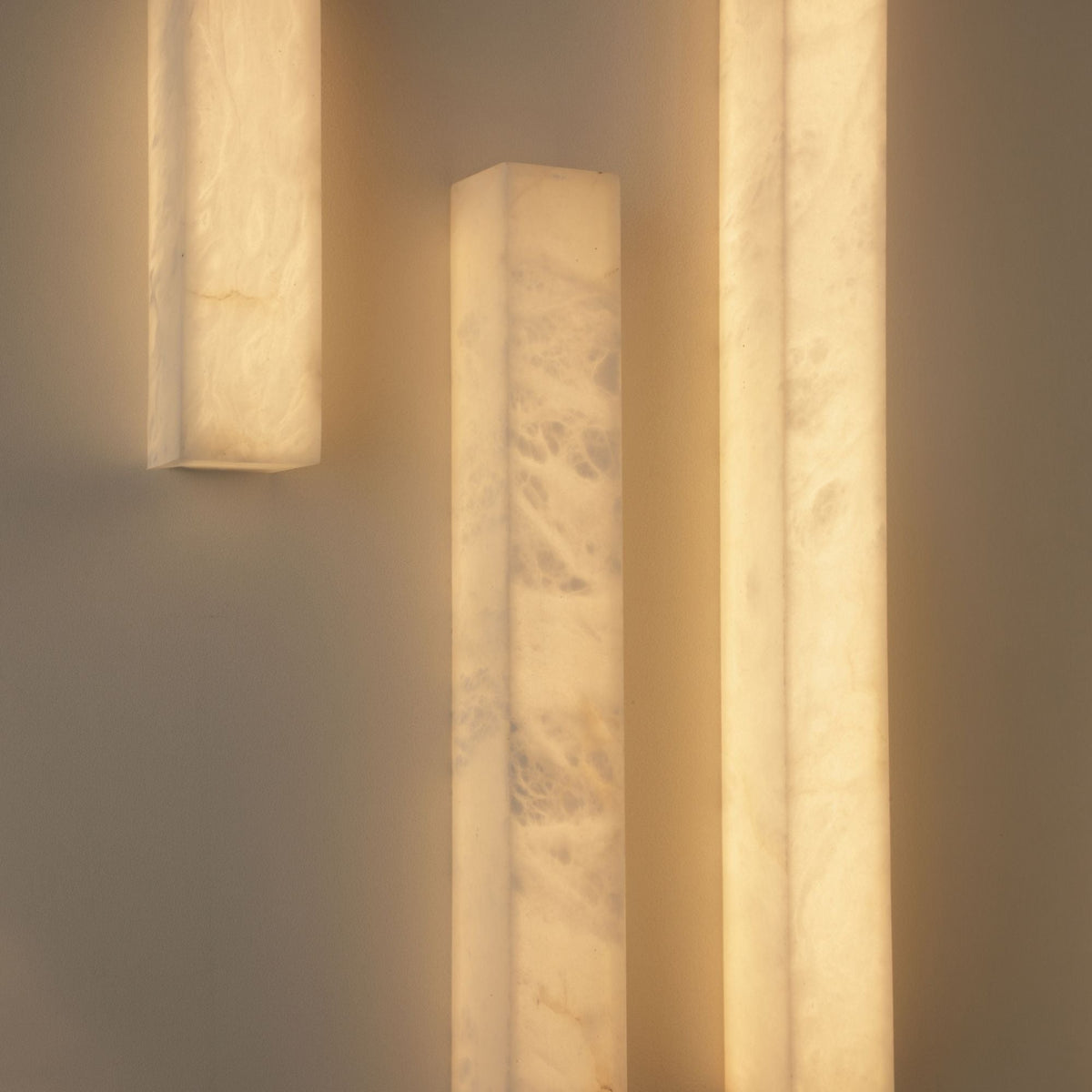 Aureline LED Extra Large Alabaster Column Wall Light - Soft White