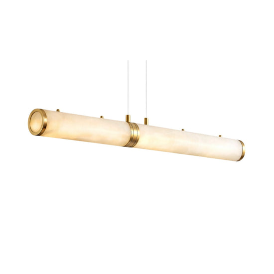 Oria LED Linear Alabaster Chandelier 1.2m - Brass
