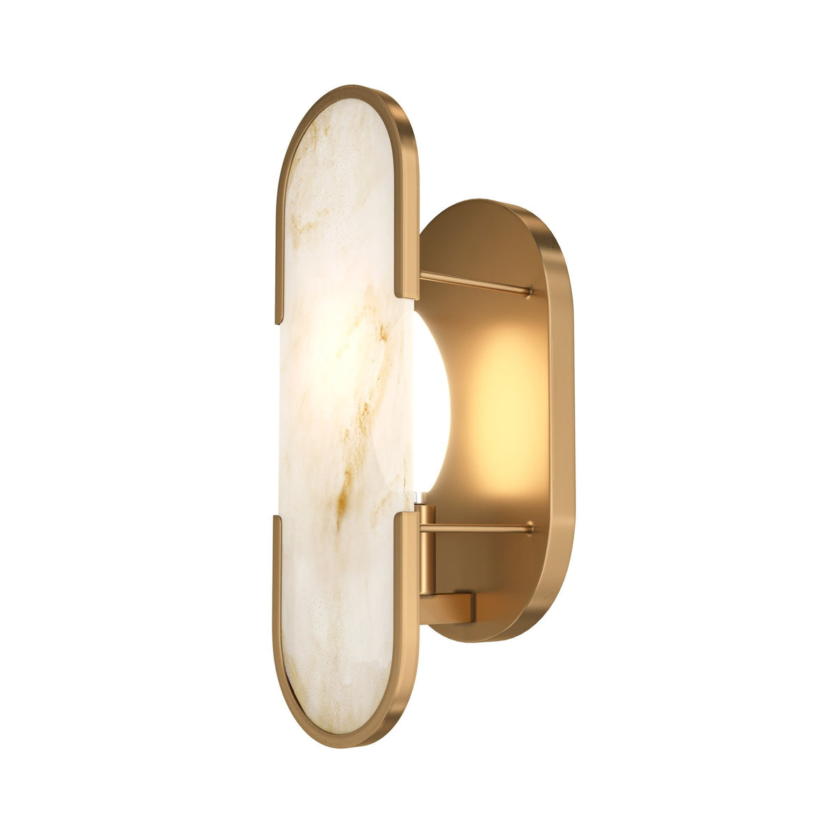 Marmo Alabaster Wall Light - Gold & Natural Stone