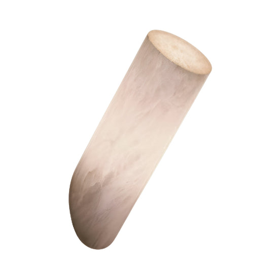 Velari LED Angled Cylinder Alabaster Wall Light - Soft White