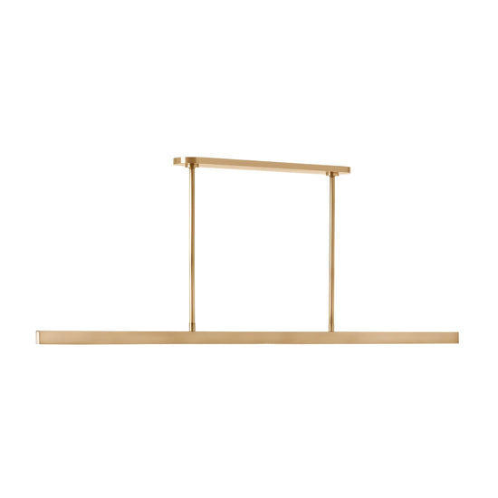 Elvaris LED Linear Alabaster Chandelier - Brushed Brass