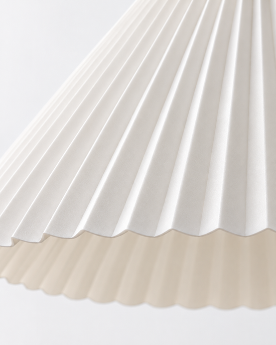 Linessa Pleated Resin Pendant Light — AI-generated resin detail illustration