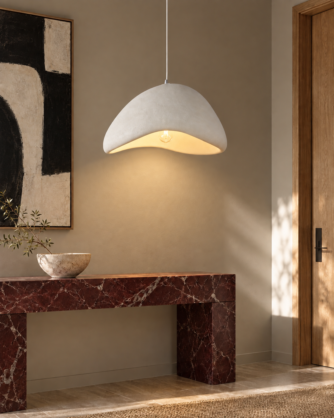 Calina Sculptural Resin Pendant Light