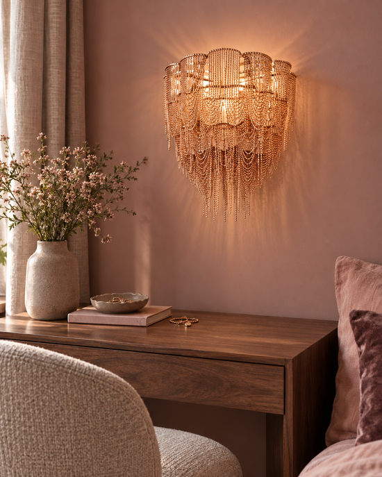 Celona — light on; AI-generated interior scene